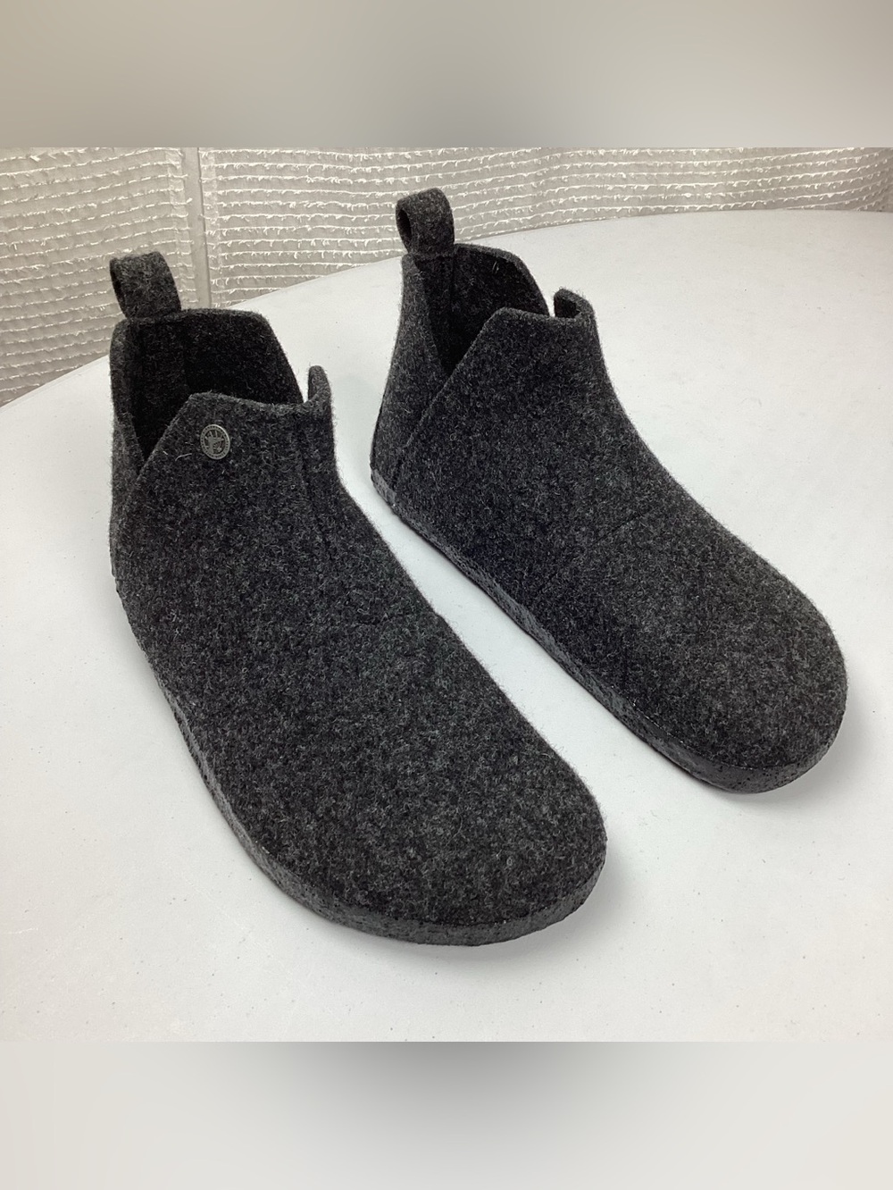 Birkenstock Andermatt Wool Felt Gray Slipper Boots Mens 11 NWOT